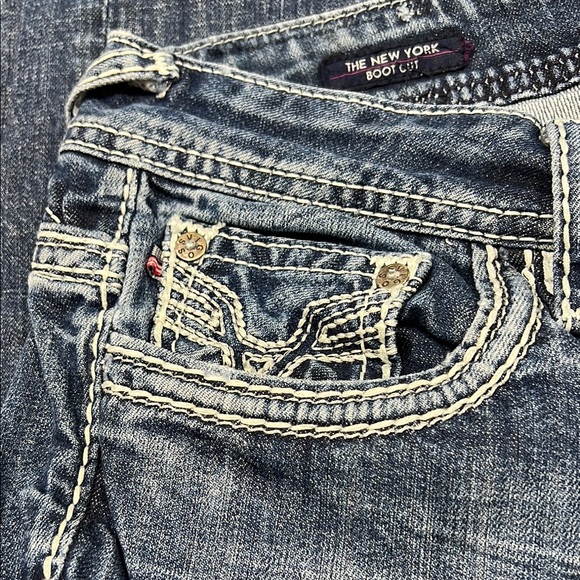 Vigoss Blue Straight Leg Jeans Classic Style - Picture 4 of 9